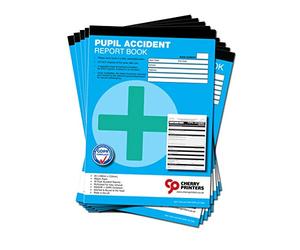 Cherry Printers GDPR Pupil Accident Report/First Aid Book A5 50 Pages Pack of 10