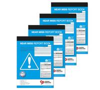 Cherry Printers Near Miss Report Book A4 | 50 Reports | GDPR RIDDOR & HSE Compliant| Perforated Sheets for Easy Filing| 80gsm Paper| Workplace Safety Incident Log| Hazard & Safety Reporting| 4 Pack