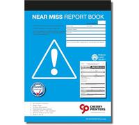 Cherry Printers Near Miss Report Book A4 | 50 Reports | GDPR RIDDOR & HSE Compliant| Perforated Sheets for Easy Filing| 80gsm Paper| Workplace Safety Incident Log| Hazard & Safety Reporting| 20 Pack