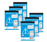 Cherry Printers Near Miss Report Book A4 | 50 Reports | GDPR RIDDOR & HSE Compliant| Perforated Sheets for Easy Filing| 80gsm Paper| Workplace Safety Incident Log| Hazard & Safety Reporting| 6 Pack