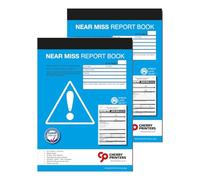 Cherry Printers Near Miss Report Book A4 | 50 Reports | GDPR RIDDOR & HSE Compliant| Perforated Sheets for Easy Filing| 80gsm Paper| Workplace Safety Incident Log| Hazard & Safety Reporting| 2 Pack