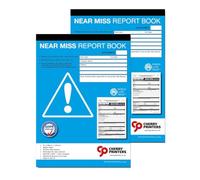 Cherry Printers Near Miss Report Book A5 | 50 Reports | GDPR RIDDOR & HSE Compliant| Perforated Sheets for Easy Filing| 80gsm Paper| Workplace Safety Incident Log| Hazard & Safety Reporting | 2 Pack