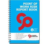 Cherry Printers Point of Work Risk Assessment Book A6 | POWRA Checklist Booklet | 50 Perforated Reports | Spiral Bound Workplace Inspection Log | Construction Site Health & Safety Record UK **6 Pack**