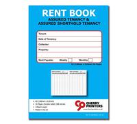 Cherry Printers Tenants Rent Book - Assured Tenancy & Assured Shorthold Tenancy - Weekly/Monthly A5 16pages