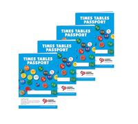 Cherry Printers | Times Tables Workbook A5 | KS1 KS2 Maths Practice Book | Multiplication Tables Learning Passport | 36pp Study Guide with Fractions | Prime Numbers | Measure Conversions **4 Pack**