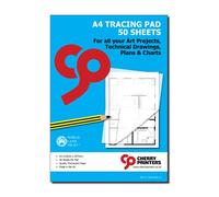 Cherry Printers | Tracing Paper | for Art Projects Technical Drawings Plans & Charts | 50 Pages Per Pad | A4 Pad