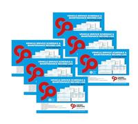 Cherry Printers Vehicle Service Schedule & Maintenance Record Log A5 | 24 Service Stamps | 20 Page Booklet | Maintenance Tips & Notes Pages | Made in UK | for Cars Vans and Motorbikes | 6 Pack