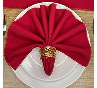 Cherry Red 15" x 15" (38cm) Fabric NAPKIN (Polyester, not cotton) PACK OF 4
