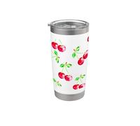 Cherry, Red Cherries Pattern Stainless Steel Insulated Tumbler