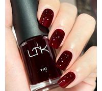 Cherry Red Nail Polish, Quick Dry & Long Lasting Nail Varnish, Dark Red Nail Varnish, Glossy Water Based Burgundy Varnish - No Need Cure Chip Resistant for Women DIY Manicure at Home