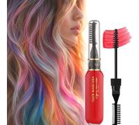 Cherry Red Temporary Hair Colour Mascara with Comb - Washable Brush-On Tint for Underlayers, Fringe, Face-Framing Strands and Hair Ends, Quick-Dry Colour for Parties, Date Nights and Styling