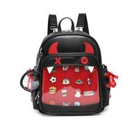 CHERRY SAUCE Halloween Purse Terror Sling Ita Bag Crossbody Bags PU Leather Backpack Shoulder Bag, Red, Modern