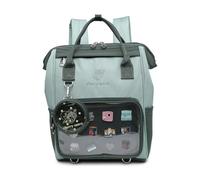 CHERRY SAUCE Ita Bag Pin Kawaii Cute Display Backpack for School Anime Cosplay with Insert, Green (Large), L