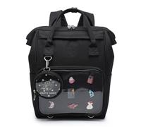 CHERRY SAUCE Ita Bag Pin Kawaii Cute Display Mommy Backpack for School Anime Cosplay with Insert, Black, Large: 11in*14in*5.5in, Medium: 9in*12in*4in, Classic