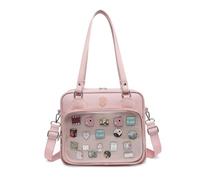 CHERRY SAUCE Oxford Ita Bag Crossbody Bag Messenger Backpack Multipurpose Pins Display, pink