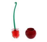 Cherry Shape Toilet Brushes with Holder Bowl Long Handle, Household Bathroom Cleaning Tool Cleaner and Base for Storage Organization