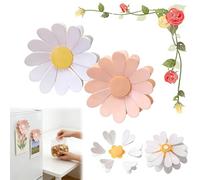 Cherry-Shaped Magnetic Food Clip & Fridge Magnet,Daisy Blossom Bag Clips,Cute Flower Pink Bag Set,Decorative Cherry Fun Food Sealing,1 Flower 6 Clips for Organizer,Kitchen,Office (C 2PCS)