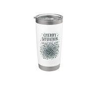 Cherry Situation Blossom Branch Fruit Spring Stainless Steel Insulated Tumbler