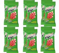 Cherry, Sour Liquorice & Strawberry Flyers Sweets - 75g Bags - Soft Liquorice Tubes with Fondant Filling - Retro Candy Treats (12 Bags, Strawberry)