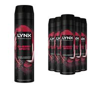 Lynx Fine Fragrance Collection Cherry Spritz Premium Body Spray 200ml, 6 Pack - 72H Odour Protection Deodorant Aerosol, Infused with Essential Oils & Long-lasting Scents