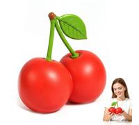 Cherry Squishy Stress Ball, Cute Stress Relief Squeeze Toy for Adults, Soft Sensory Fidget Toy Slow Rising Squishy Cherry for Office Home Party Bag Filler and Desk Decor