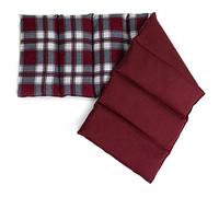 Cherry Stone Cushion 75 x 20 cm Large 8 Chambers Heat Cushion Grain Cushion XL (Check Red)