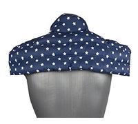 Cherry Stone Pillow Shoulder and Neck Pillow with Collar Heat Cushion Neck for Microwave (Stars Blue, Cherry Stones)