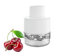 Cherry Stone Remover, 15 cm Portable Push-Down Cherry Seed Remover, Cherry Pitter with Stainless Steel Mechanism for Easy Coring, Flushable and Securely Lockable for Any Kitchen