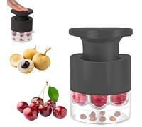Cherry Stoner Remover,Push Type Cherry Corer,Cherry Pip Remover with Collection Container,Cherry Pitter Tool,Cherry Destoner,Cherry Pitter Tool Pit Remover,Suitable for Cheeries,Cranberries(Black)