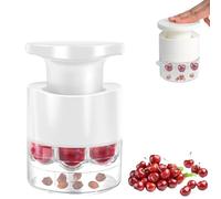 Cherry Stoner Remover,Push Type Cherry Corer,Cherry Pip Remover with Collection Container,Cherry Pitter Tool,Cherry Destoner,Cherry Pitter Tool Pit Remover,Suitable for Cheeries,Cranberries(White)
