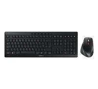 CHERRY STREAM DESKTOP COMFORT, Wireless Keyboard And Mouse Set, UK Layout (QWERTY), 2.4 GHz, Whisper-Quiet Keys, Ergonomic Right-Handed Mouse, Black