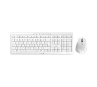 CHERRY STREAM DESKTOP COMFORT, Wireless Keyboard And Mouse Set, German Layout (QWERTZ), 2.4 GHz, Whisper-Quiet Keys, Ergonomic Right-Handed Mouse, White-Grey