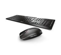 CHERRY Wireless Desktop Set STREAM - UK QWERTY, 2.4 GHz RF, Quiet Keys, Battery-operated, Black