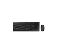 CHERRY STREAM DESKTOP RECHARGE, Wireless Desktop Set, US Layout (QWERTY), 2.4 GHz RF, Quiet Keystrokes, Rechargeable, Black