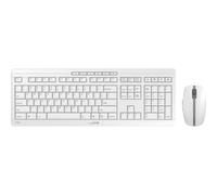 CHERRY STREAM DESKTOP RECHARGE, Wireless Desktop Set, US Layout (QWERTY), 2.4 GHz RF, Quiet Keystrokes, Rechargeable, Grey/White