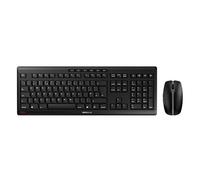 CHERRY Wireless Desktop Set STREAM - UK QWERTY, 2.4 GHz RF, Quiet Keys, Battery-operated, Black