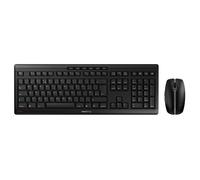 CHERRY STREAM DESKTOP, Wireless Desktop Set, UK Layout (QWERTY), 2.4 GHz RF, Quiet Keystrokes, Flat Keys, Battery-Operated, Black