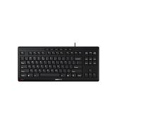 CHERRY STREAM KEYBOARD TKL, Wired Keyboard without Numeric Keypad, EU Layout (QWERTY), Quiet Keystrokes, Unique Typing Experience, Black