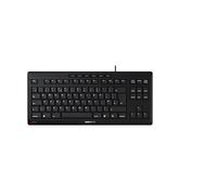 CHERRY STREAM KEYBOARD TKL, Wired Keyboard without Numeric Keypad, UK Layout (QWERTY), Quiet Keystrokes, Unique Typing Experience, Black