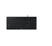 CHERRY STREAM KEYBOARD TKL, Wired Keyboard without Numeric Keypad, US Layout (QWERTY), Quiet Keystrokes, Unique Typing Experience, Black