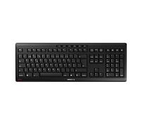 CHERRY STREAM KEYBOARD WIRELESS, Cordless Keyboard, Portuguese Layout (QWERTY), 2.4 GHz RF, Quiet Keys, Flat Design, Battery-Powered, Black