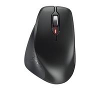 CHERRY STREAM MOUSE COMFORT, Wireless Ergonomic Mouse with Rubberised Thumb Rest, Especially for Right-Handers, 2.4 GHz Wireless, 6 Whisper-Quiet Buttons, Black