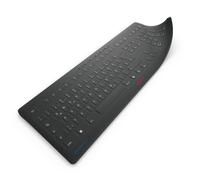 CHERRY STREAM PROTECT MEMBRANE, Hygienic Silicon Keyboard Protection, Disinfectable Membrane for all CHERRY STREAM Keyboards, German Layout (QWERTZ), Black