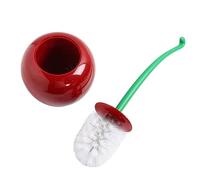 Cherry Toilet Brush and Holder Set Cute Cherry Bathroom Brush Toilet Brush Cherry Shape Long Handle Toilet Brush Toilet Cleaner Brush with Deep Cleaning Bristle for Bathroom Cleaning Tool