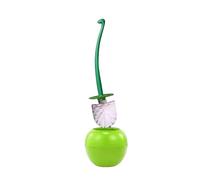 Cherry Toilet Brush, Toilet Brush Set, Novelty Toilet Brush, Cherry Shape Hideaway Compact Lavatory Brush with Holder Bathroom Tool (Green)