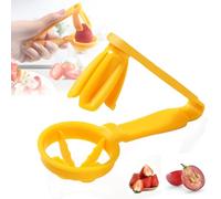Cherry Tomato Strawberry Slicer, Portable Grape Cutter, Save Time Grape Slicer, Grape Cutter Multifunction Fruit Cutting Tools, for Vegetable Fruit Salad Cake Decoration Kitchen Gadget (Yellow)