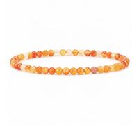 Cherry Tree Collection Gemstone Beaded Bracelets For Women and Men - Promotes Protection, Courage, Focus, Balance & Luck - Available in S, M, L with 4mm Round Beads, L, Stone, Agate