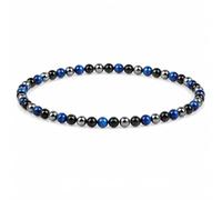Cherry Tree Collection Gemstone Beaded Bracelets For Women and Men - Promotes Protection, Courage, Focus, Balance & Luck - Available in S, M, L with 4mm Round Beads, S, Stone, multi