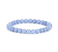 Cherry Tree Collection - Small, Medium, Large Sizes - Gemstone Beaded Bracelets For Women and Men - 6mm Round Beads, S, Stone, angelite