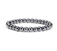 Cherry Tree Collection - Small, Medium, Large Sizes - Gemstone Beaded Bracelets For Women and Men - 6mm Round Beads, M, Gemstone, hematite